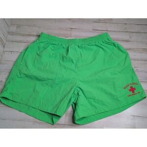 Uzzi Amphibious Gear Nylon Shorts Green Large Vintage 90s Lined Beach Patrol